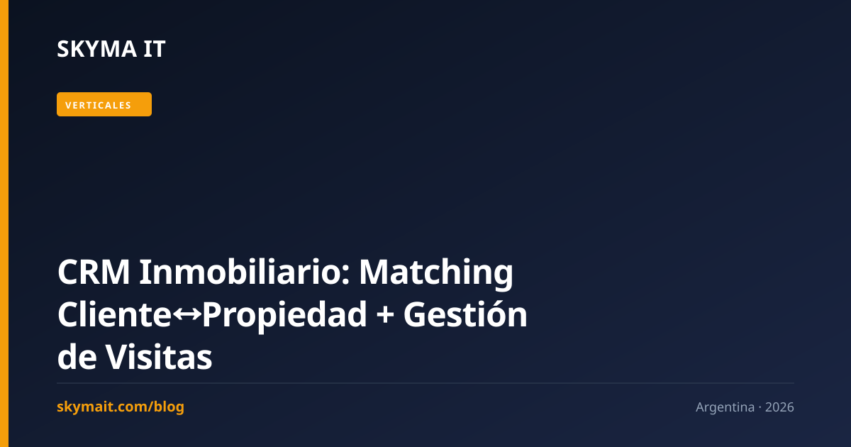 CRM Inmobiliario: Matching Cliente↔Propiedad + Gestión de Visitas