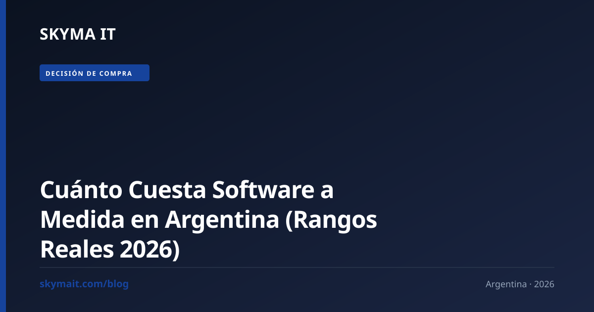Cuánto Cuesta Software a Medida en Argentina (Rangos Reales 2026)