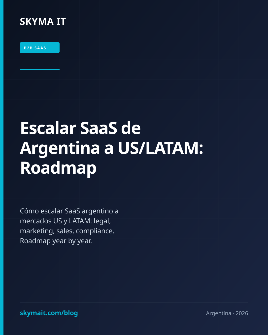 Escalar SaaS de Argentina a US/LATAM: Roadmap