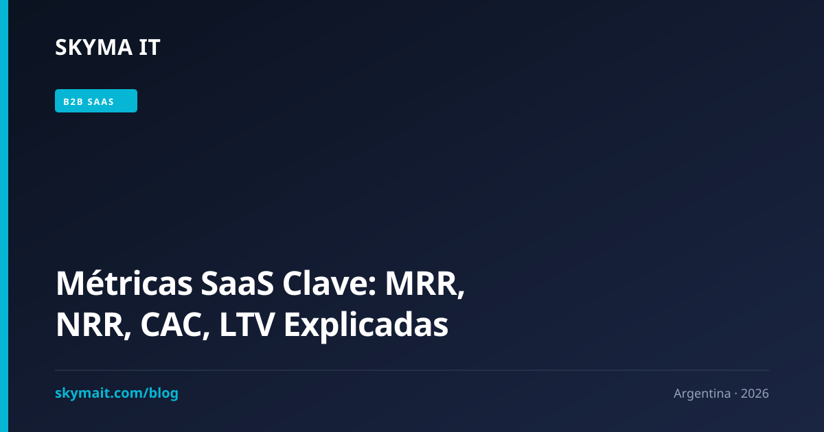 Métricas SaaS Clave: MRR, NRR, CAC, LTV Explicadas